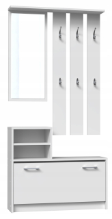 TopEshop botník so sedákom 85 x 160 x 24 cm biela